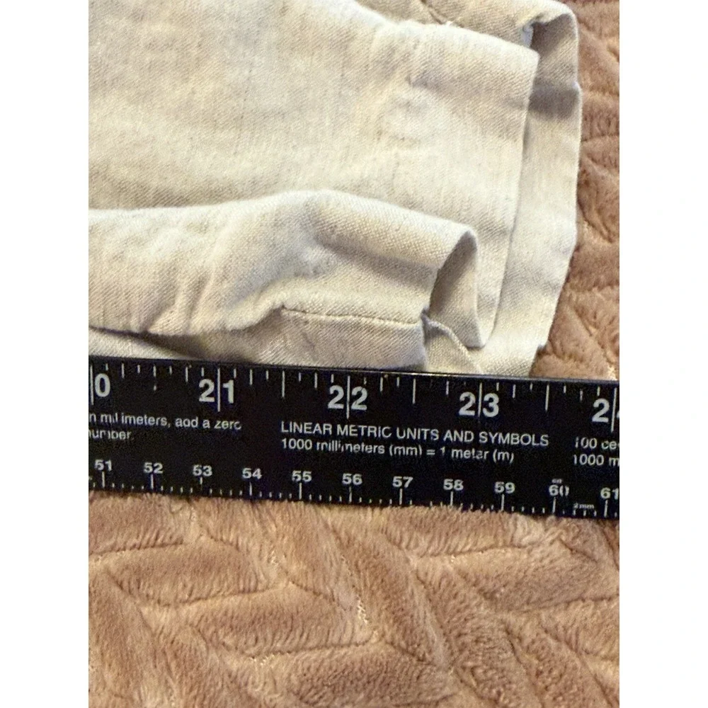 H&M Womens XL Pants Tan Linen Blend Beach Resort Vacation Casual Coastal